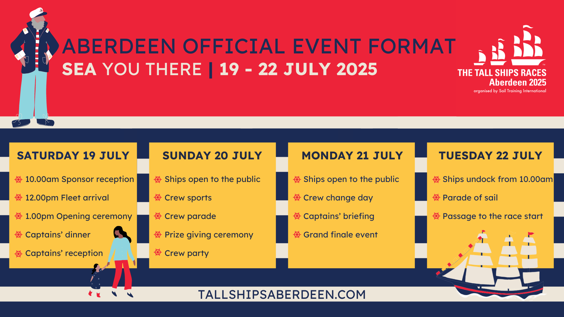 The Tall Ships event programme for July 2025